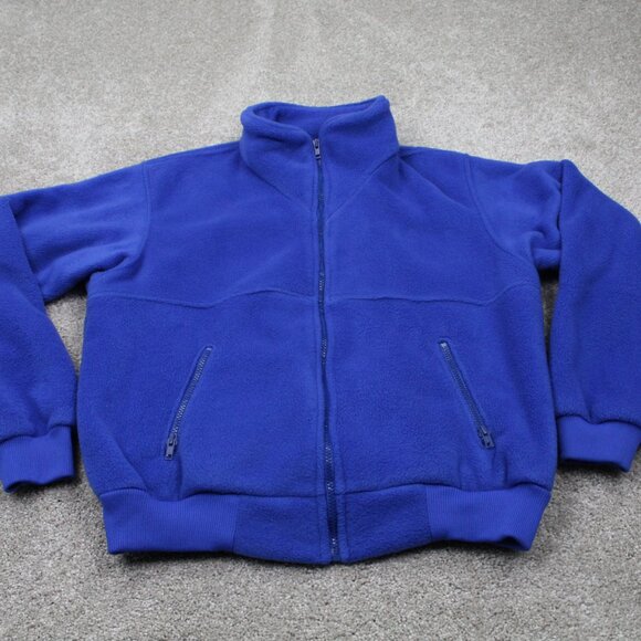 REI Sweater Jacket Women 16 Blue Fleece Polyester Zip Pockets Full Zip Coat - Picture 2 of 13